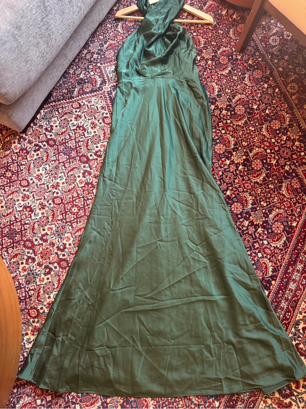 Lulu's Emerald Halter Maxi Dress